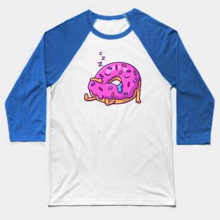 Cute Doughnut Sleeping Cartoon Baseball T-Shirt